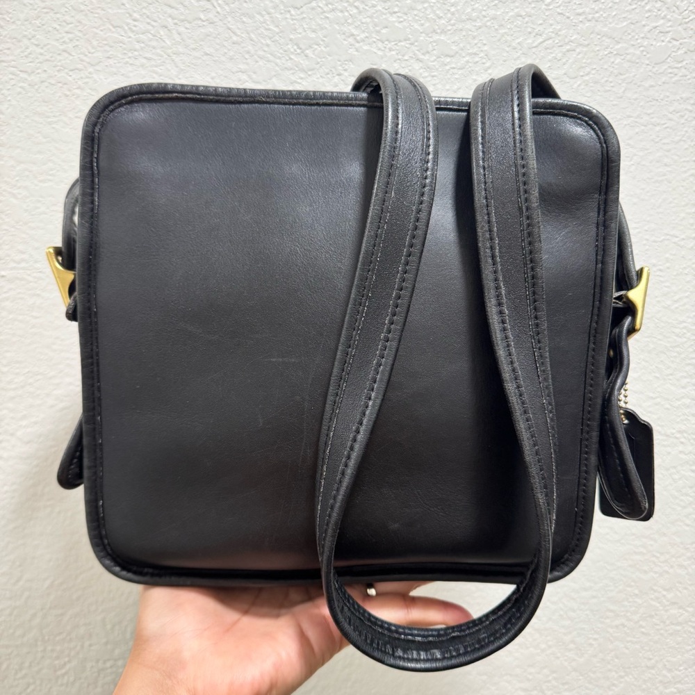 Vintage Coach Black Legacy North South Compartment Bag